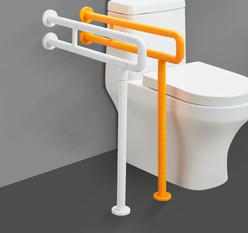【Wall】Doreen Brand Stainless Steel ABS Grab Bars, Flip Up Toilet Grab Bar, Wall Mount Handicap Grab Rails, Reinforced Foldable Safety Grab Bars For The Elderly, Pregnant And Disabled, Wall Mounted Bathroom Shower Safety Support Rods