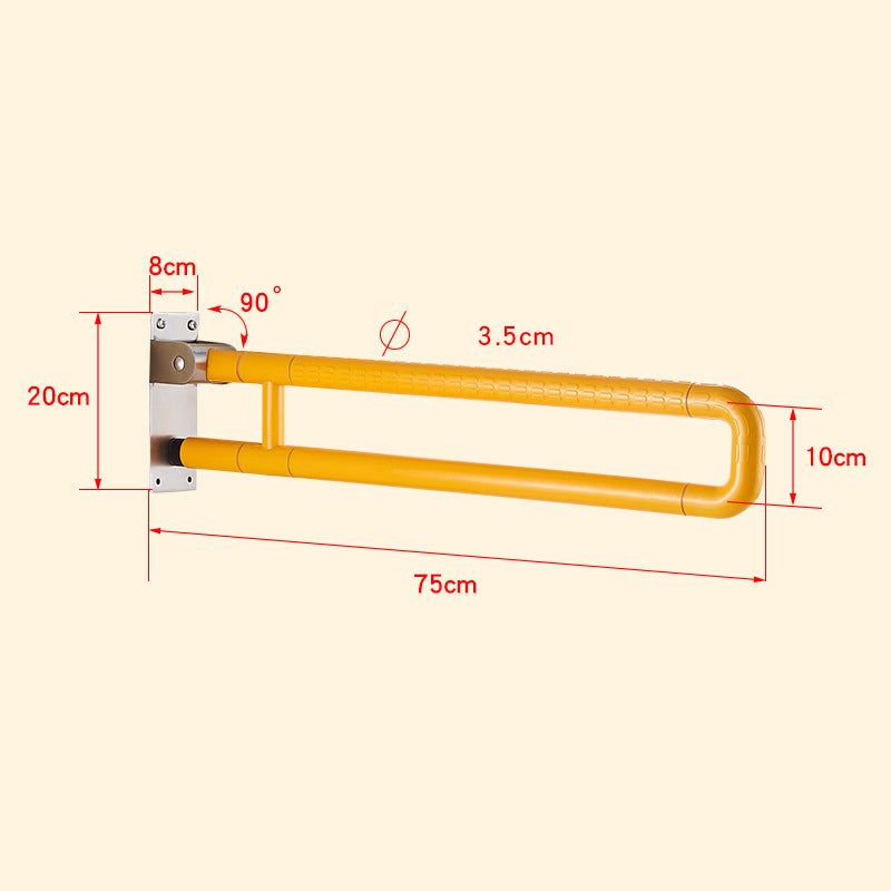 【Wall】Doreen Brand Stainless Steel ABS Grab Bars, Flip Up Toilet Grab Bar, Wall Mount Handicap Grab Rails, Reinforced Foldable Safety Grab Bars For The Elderly, Pregnant  And Disabled,  Wall Mounted Bathroom Shower Safety Support Rods