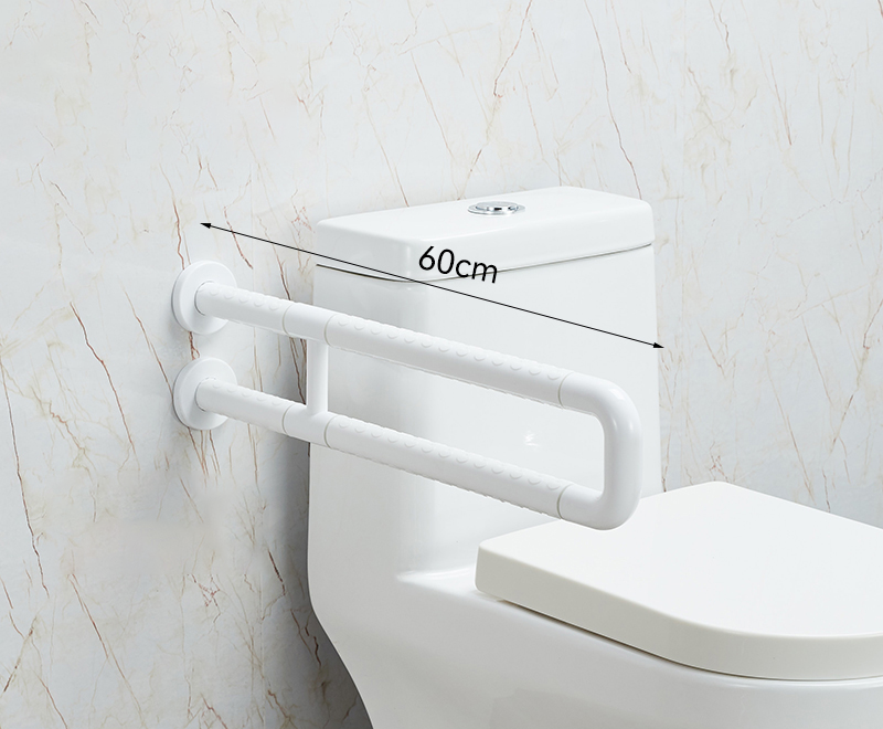 【Wall】Doreen Brand Stainless Steel ABS Grab Bars, Flip Up Toilet Grab Bar, Wall Mount Handicap Grab Rails, Reinforced Foldable Safety Grab Bars For The Elderly, Pregnant And Disabled, Wall Mounted Bathroom Shower Safety Support Rods