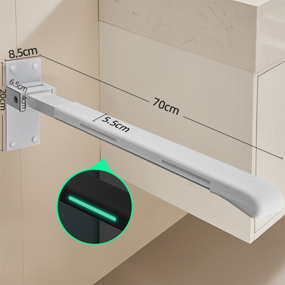 【Wall】Doreen Folable Handle Wall Mounted Safety Anti-Slip Thicken Toilet Grab Flip Up Grab Bars for Elderly Bathroom