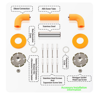 【Wall】Doreen Series Grab Bar Suitable For The Elderly And Disabled. Non-Slip And Waterproof, White/Yellow ,Optional Multiple Sizes ,Load Capacity Reach To 300Kg