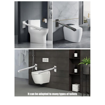 【Wall】Doreen Folable Handle Wall Mounted Safety Anti-Slip Thicken Toilet Grab Flip Up Grab Bars for Elderly Bathroom