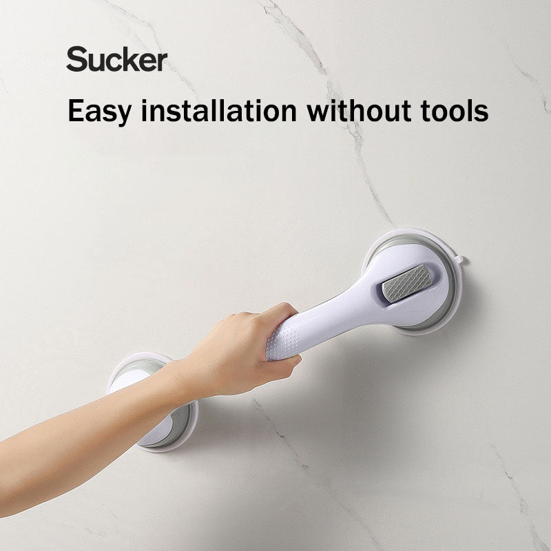 【Suction Cup】Thick and strong suction cup design works on any non-porous flat surface, including tile, glass, acrylic and metal. provides extra stability when entering and exiting the bath or shower for a safe and comfortable experience