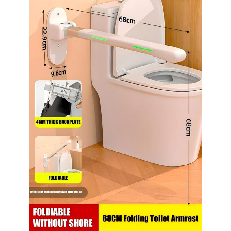 【Wall】Toilet safety railing suitable for elderly people, adjustable height and width, toilet safety frame with armrest, toilet bracket, toilet standing auxiliary armrest, no punching, with cane style, intelligent call device armrest