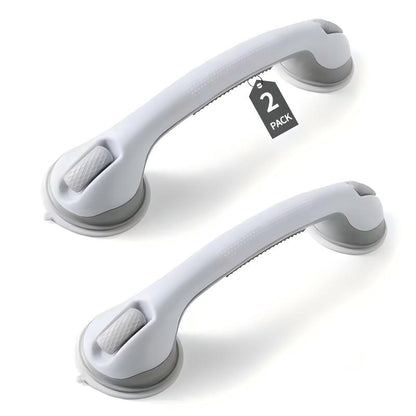 【Suction Cup】Thick and strong suction cup design works on any non-porous flat surface, including tile, glass, acrylic and metal. provides extra stability when entering and exiting the bath or shower for a safe and comfortable experience