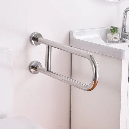 【Wall】Doreen Stainless Steel U-shaped Grab Bar, Bathroom Grab Bar, Accessible Grab Bar, Reinforced Foldable Safety Grab Bars for the elderly, pregnant,disabled, thickened and stable metal Grab Bar, wall mounted bathroom shower safety support rods