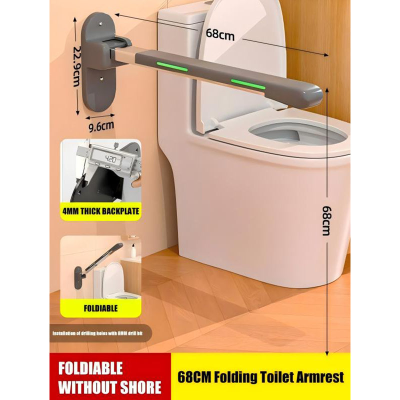 【Wall】Toilet safety railing suitable for elderly people, adjustable height and width, toilet safety frame with armrest, toilet bracket, toilet standing auxiliary armrest, no punching, with cane style, intelligent call device armrest