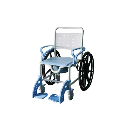 【Wheel】Toilet Wheels，Bath Chair, Quick-Dismantling 24-Inch Large Tires,Both Indoor And Outdoor Use, Waterproof  Dirt-Resistant, Stable  Plastic Functional Four-In-One Wheelchair