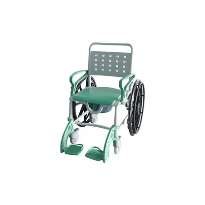 【Wheel】Toilet Wheels，Bath Chair, Quick-Dismantling 24-Inch Large Tires,Both Indoor And Outdoor Use, Waterproof  Dirt-Resistant, Stable  Plastic Functional Four-In-One Wheelchair