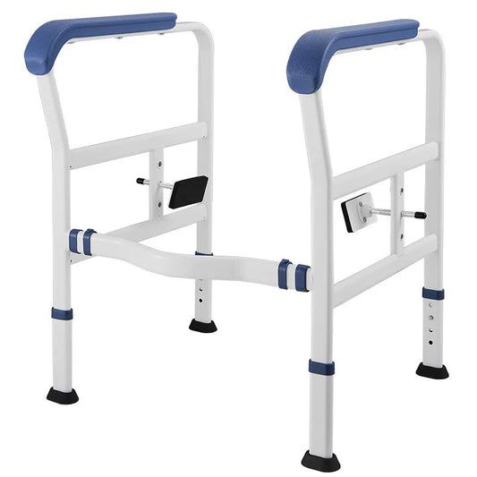 【Toilet】safety railing suitable for elderly people, adjustable height and width, toilet safety frame with armrest, toilet bracket, toilet standing auxiliary armrest, no punching, with cane style, intelligent call device armrest