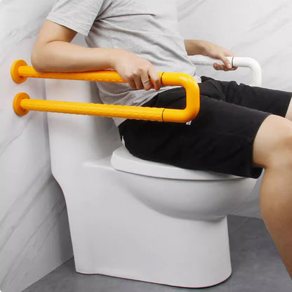 【Wall】Doreen Brand Stainless Steel ABS Grab Bars, Flip Up Toilet Grab Bar, Wall Mount Handicap Grab Rails, Reinforced Foldable Safety Grab Bars For The Elderly, Pregnant  And Disabled,  Wall Mounted Bathroom Shower Safety Support Rods