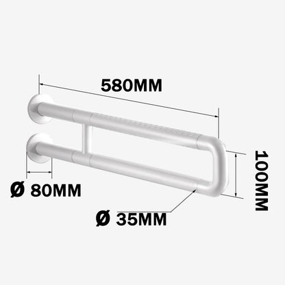 【Wall】Doreen Brand Stainless Steel ABS Grab Bars, Flip Up Toilet Grab Bar, Wall Mount Handicap Grab Rails, Reinforced Foldable Safety Grab Bars For The Elderly, Pregnant  And Disabled,  Wall Mounted Bathroom Shower Safety Support Rods