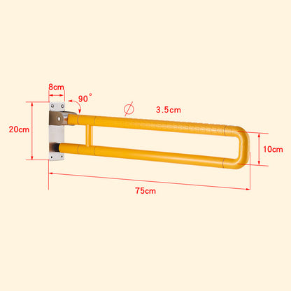 【Wall】Doreen Brand Stainless Steel ABS Grab Bars, Flip Up Toilet Grab Bar, Wall Mount Handicap Grab Rails, Reinforced Foldable Safety Grab Bars For The Elderly, Pregnant  And Disabled,  Wall Mounted Bathroom Shower Safety Support Rods
