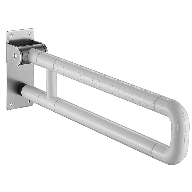 【Wall】Doreen Brand Stainless Steel ABS Grab Bars, Flip Up Toilet Grab Bar, Wall Mount Handicap Grab Rails, Reinforced Foldable Safety Grab Bars For The Elderly, Pregnant  And Disabled,  Wall Mounted Bathroom Shower Safety Support Rods