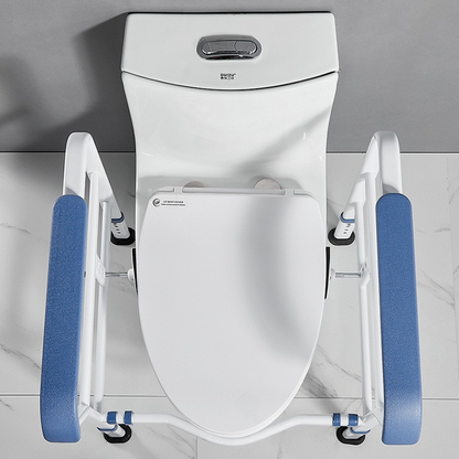 【Toilet】safety railing suitable for elderly people, adjustable height and width, toilet safety frame with armrest, toilet bracket, toilet standing auxiliary armrest, no punching, with cane style, intelligent call device armrest