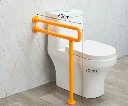 【Wall】Doreen Brand Stainless Steel ABS Grab Bars, Flip Up Toilet Grab Bar, Wall Mount Handicap Grab Rails, Reinforced Foldable Safety Grab Bars For The Elderly, Pregnant  And Disabled,  Wall Mounted Bathroom Shower Safety Support Rods