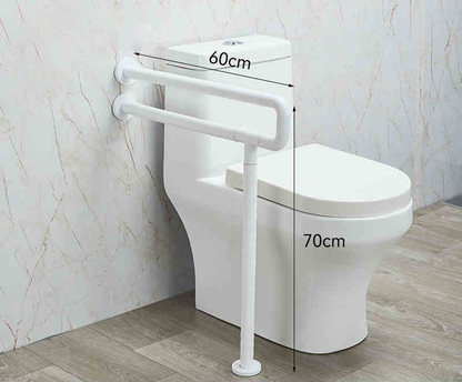 【Wall】Doreen Brand Stainless Steel ABS Grab Bars, Flip Up Toilet Grab Bar, Wall Mount Handicap Grab Rails, Reinforced Foldable Safety Grab Bars For The Elderly, Pregnant  And Disabled,  Wall Mounted Bathroom Shower Safety Support Rods