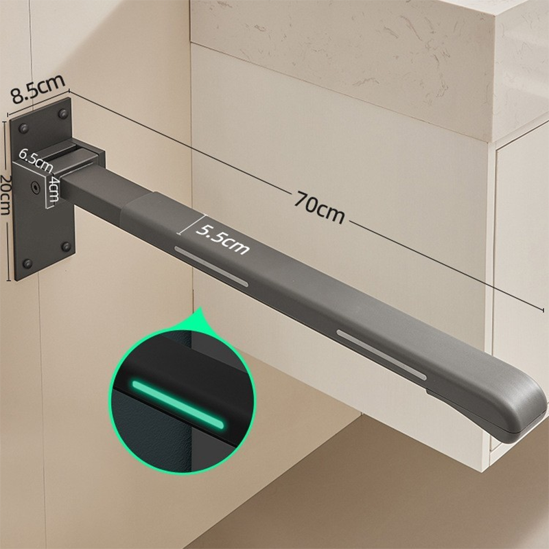 【Wall】Doreen Folable Handle Wall Mounted Safety Anti-Slip Thicken Toilet Grab Flip Up Grab Bars for Elderly Bathroom