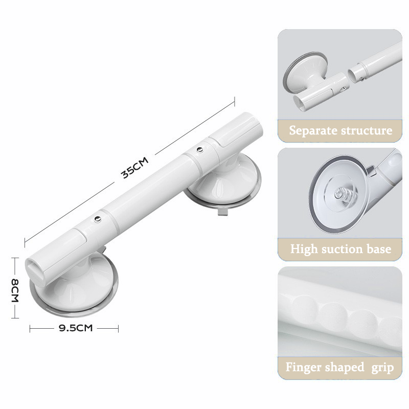 【Suction Cup】Doreen brand bathtub and shower grab bar, strong suction cup shower handel, shower safety handel, elderly handel, safety no drilling handel，Load capacity of 200 pounds